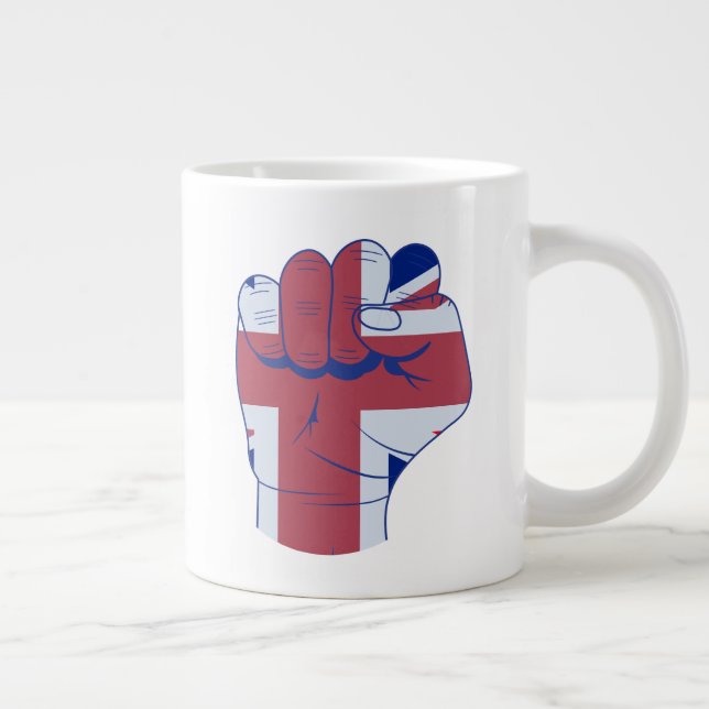 British Raised Fist Giant Coffee Mug (Right)