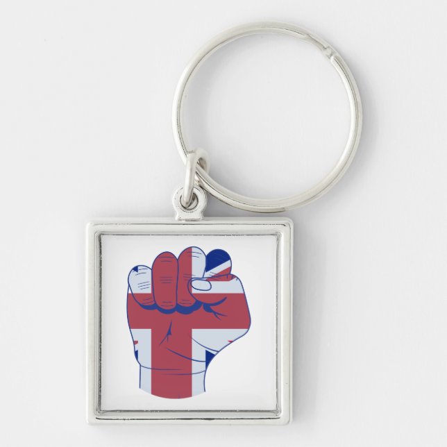 British Raised Fist Keychain (Front)