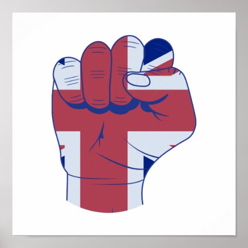 British Raised Fist Poster