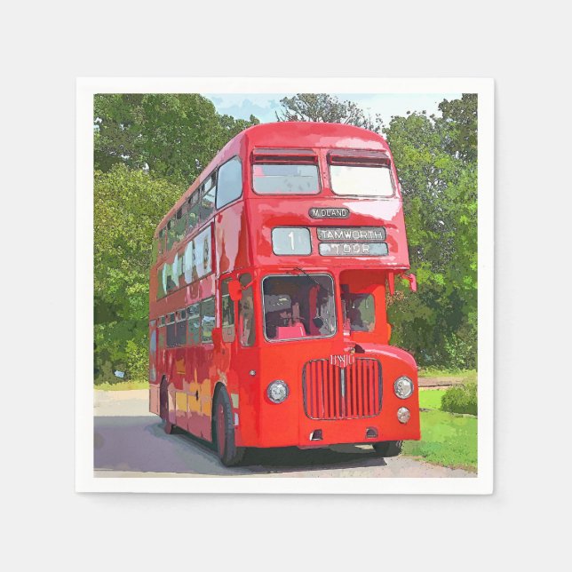 BRITISH RED BUS PAPER NAPKINS (Front)
