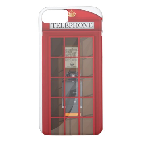British Red Public call box iPhone 87 Case