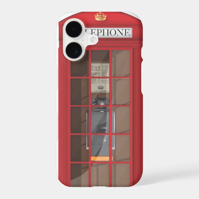 British Red Public call box Iphone Case (Back)