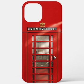 British Red Telephone Booth Iphone 12 Pro Max Case by EnglishTeePot at Zazzle