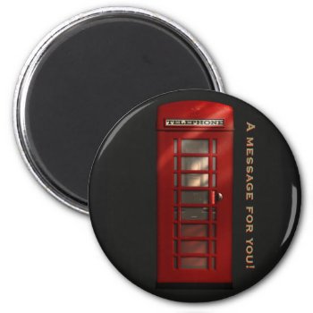British Red Telephone Box Message Magnet by EnglishTeePot at Zazzle