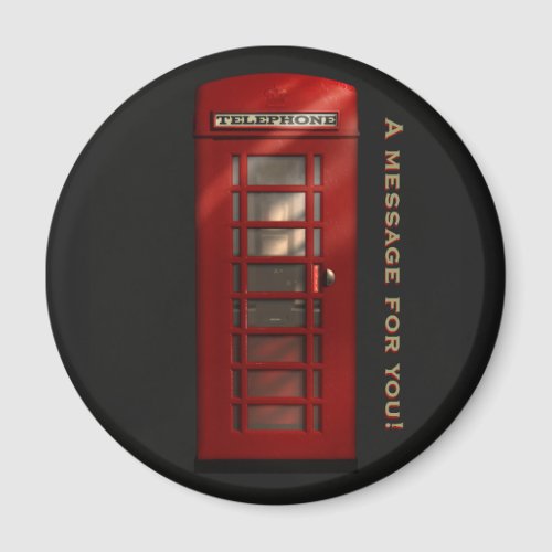 British Red Telephone Box Message Magnet