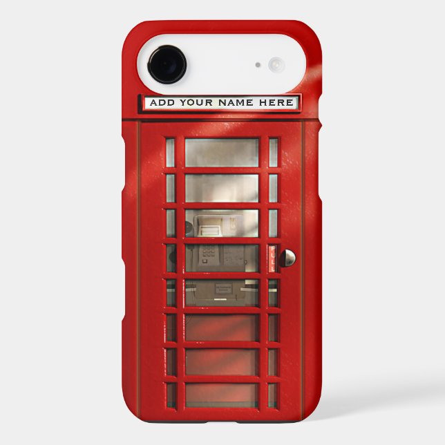 British Red Telephone Box Personalized Case-Mate iPhone Case (Back)