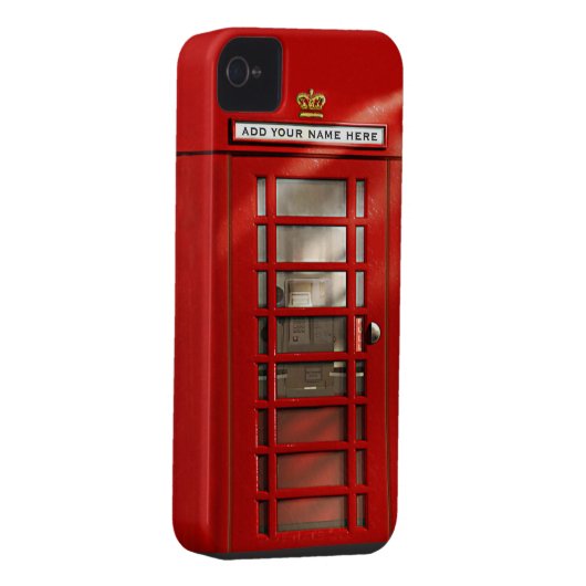 British Red Telephone Box Personalized Case-Mate iPhone Case (Back/Right)