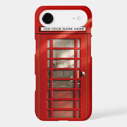 British Red Telephone Box Personalized Case-Mate iPhone Case (Back)