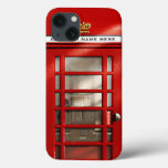 British Red Telephone Box Personalized Iphone 13 Case at Zazzle