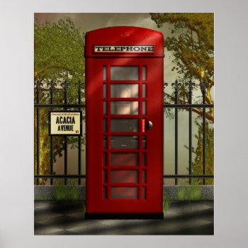 British Red Telephone Box Print by EnglishTeePot at Zazzle