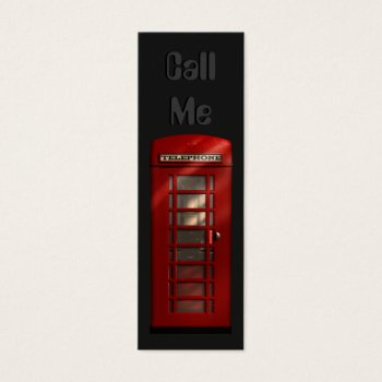 British Red Telephone Box Skinny Profile Cards by EnglishTeePot at Zazzle