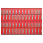 British Red Theme London Phone Booth Fabric