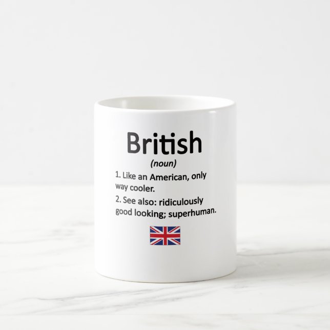 British Roots Great Britain Flag British Heritage Coffee Mug (Center)