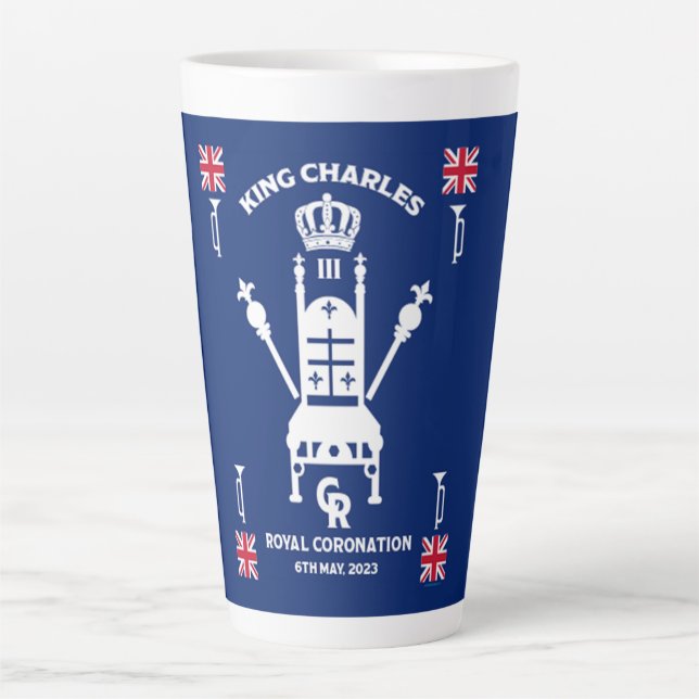 British Royal Coronation King Charles III      Latte Mug (Front)