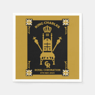 British Royal Coronation King Charles III     Napkins