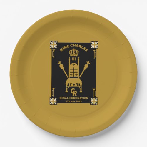 British Royal Coronation King Charles III      Paper Plates