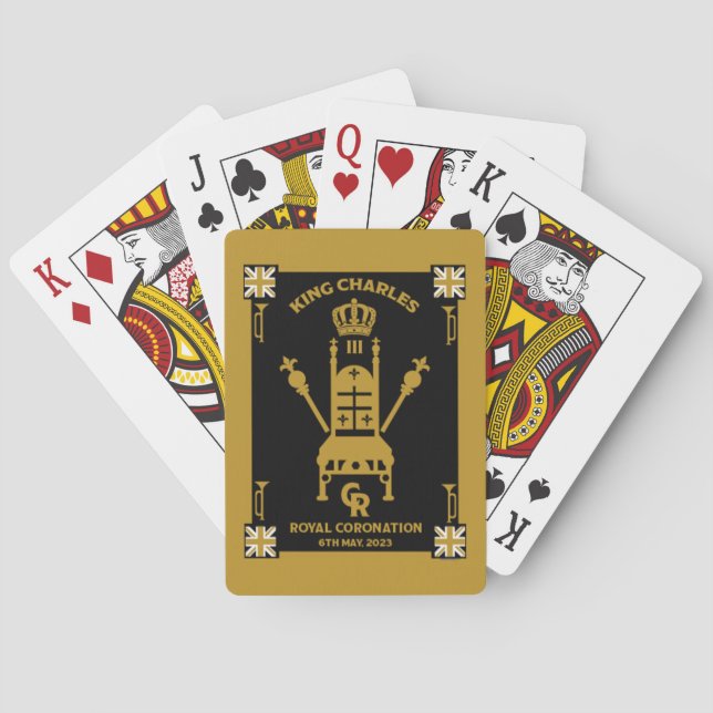 British Royal Coronation King Charles III      Poker Cards (Back)