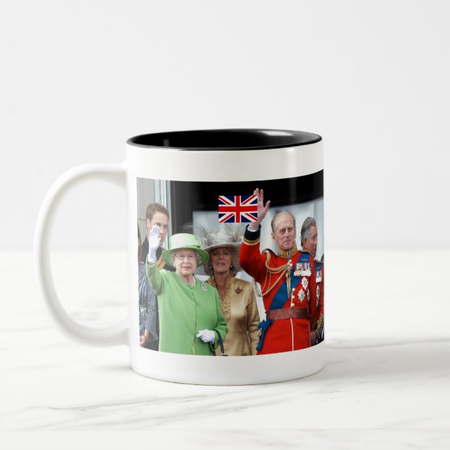 British Royal Family Two-Tone Coffee Mug (Left)