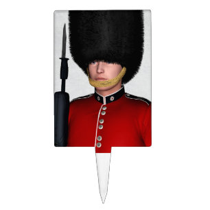 British Royal Guard Soldier London Art Cake Topper