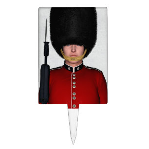 British Royal Guard Soldier London Art Cake Topper