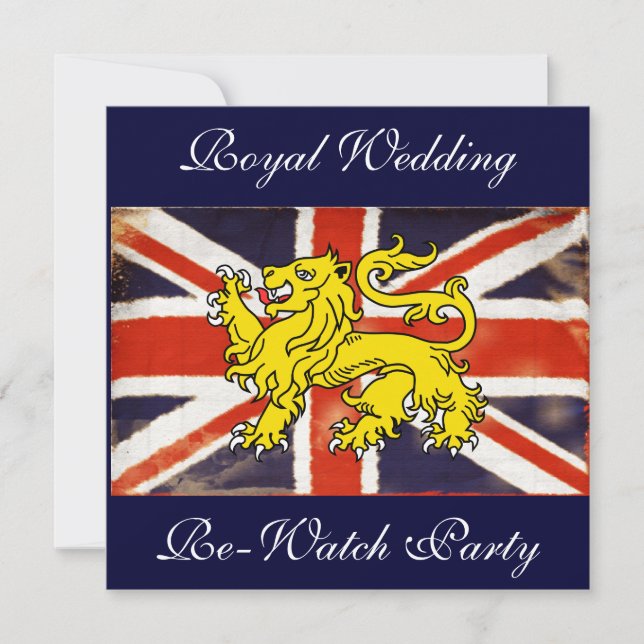 British Royal Wedding Re-Watch Party Invitation (Front)