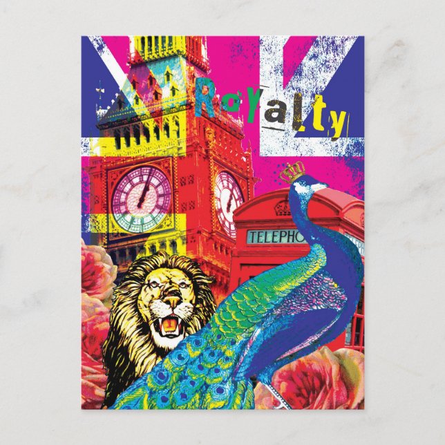 British Royalty Pop Art Postcard (Front)