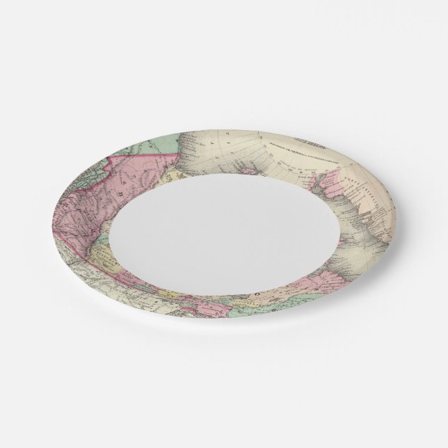British, Russian & Danish Possessions Paper Plates (Angled)