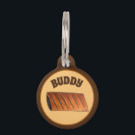 British Sausage Roll Savoury Pastry Weiner Dog Pet ID Tag<br><div class="desc">Design features an original marker illustration of a classic British sausage roll, a savoury pastry snack food popular throughout the United Kingdom. This design is also available on other products. Lots of additional British food-themed designs are also available from this shop. Don't see what you're looking for? Contact Rebecca to...</div>