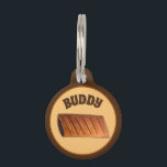 British Sausage Roll Savoury Pastry Weiner Dog Pet ID Tag<br><div class="desc">Design features an original marker illustration of a classic British sausage roll, a savoury pastry snack food popular throughout the United Kingdom. This design is also available on other products. Lots of additional British food-themed designs are also available from this shop. Don't see what you're looking for? Contact Rebecca to...</div>