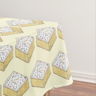 British School Cake Vanilla Slice Rainbow Sprinkle Tablecloth