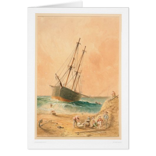 British ship "Viscata" Beached (0533A) Cards (Front)