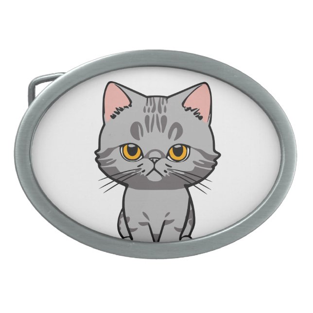 British Shorthair Belt Buckle (Front)