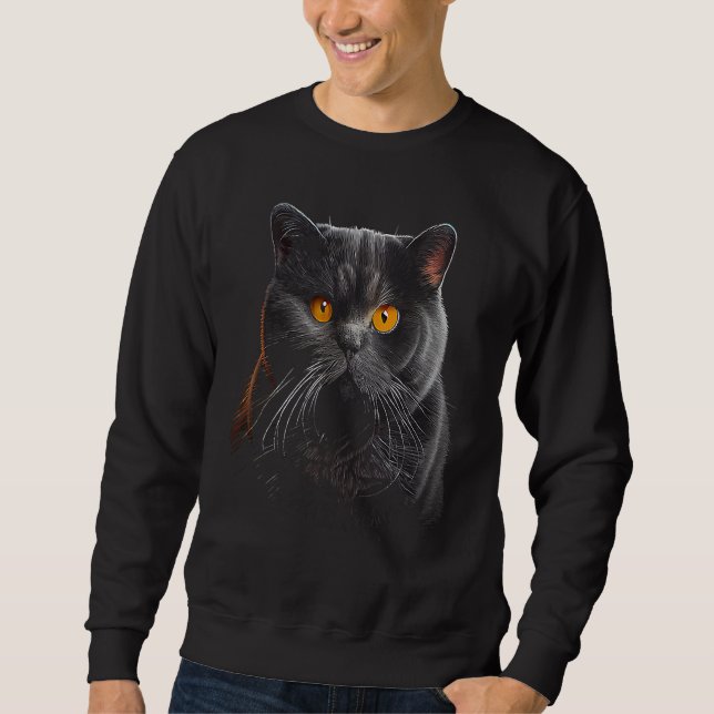 British Shorthair Cat  25 Sweatshirt (Front)