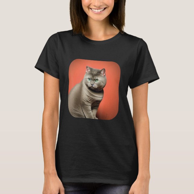 British Shorthair Cat 3 T-Shirt (Front)