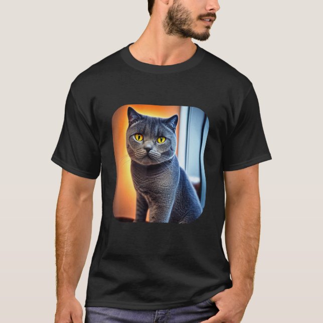 British Shorthair Cat 6 T-Shirt (Front)