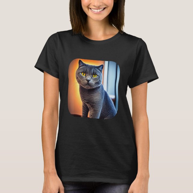 British Shorthair Cat 6 T-Shirt (Front)
