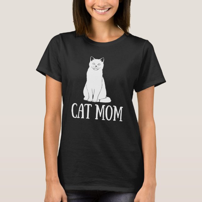 British Shorthair Cat  Cat Mom T-Shirt (Front)