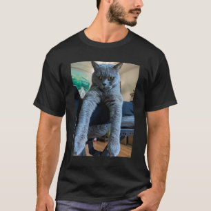 British Shorthair Cat Kitty Laying Hanging T-Shirt