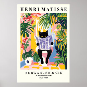 British Shorthair Cat on a Toilet Print - Matisse
