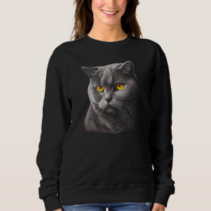 British Shorthair Cat Owner Owners Blue Cats  Grap Sweatshirt