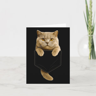 British Shorthair Cat Pocket Gifts Cat Mom Cat Dad Card