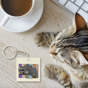 British Shorthair Cat Sandals Beach Ready Funny Keychain