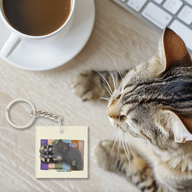 British Shorthair Cat Sandals Beach Ready Funny Keychain (Creator Uploaded)