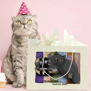 British Shorthair Cat Sandals Beach Ready Funny  Large Gift Bag