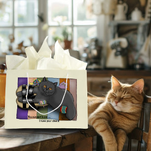 British Shorthair Cat Sandals Beach Ready Funny  Large Gift Bag