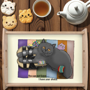 British Shorthair Cat Sandals Funny Cute Serving Tray