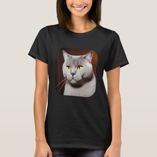 British Shorthair Cat T-Shirt (Front)