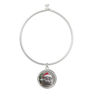 British Shorthair Christmas Bangle Bracelet