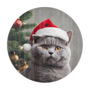 British Shorthair Christmas Cutting Board