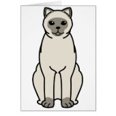British Shorthair Colourpointed Cat Cartoon (Front)